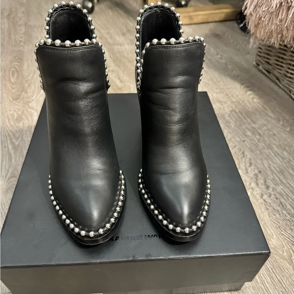 🖤Alexander Wang Gabi Cut-out Studded High Heel Booties - Picture 4 of 10